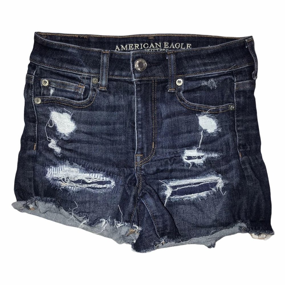 American Eagle Hi-Rise Shortie Mom Grunge Shorts 4